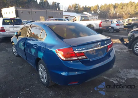 2013 Honda Civic Lx из США, поврежденный, VIN 2HGFB2F53DH588546